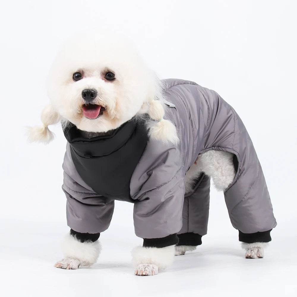 Waterproof Winter Dog Coat Clothes Thicken Warm Dog Jumpsuit Small Dogs Puppy Outfit For French Bulldog Pug Pet Jacket Clothing