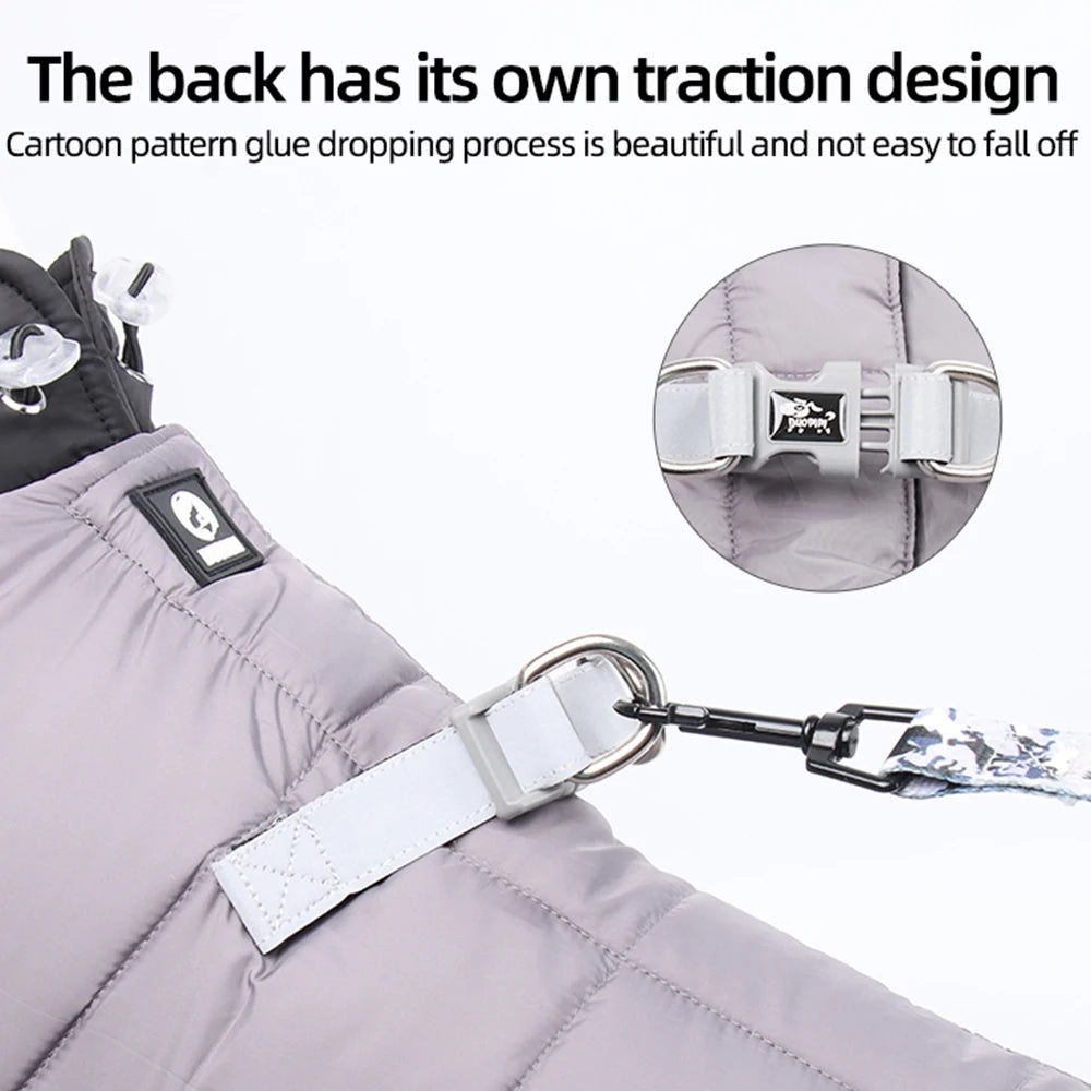 Waterproof Winter Dog Coat Clothes Thicken Warm Dog Jumpsuit Small Dogs Puppy Outfit For French Bulldog Pug Pet Jacket Clothing
