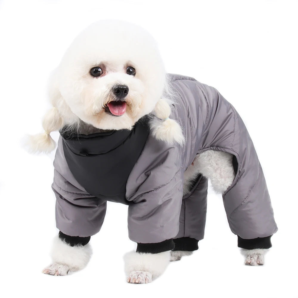 Waterproof Winter Dog Coat Clothes Thicken Warm Dog Jumpsuit Small Dogs Puppy Outfit For French Bulldog Pug Pet Jacket Clothing