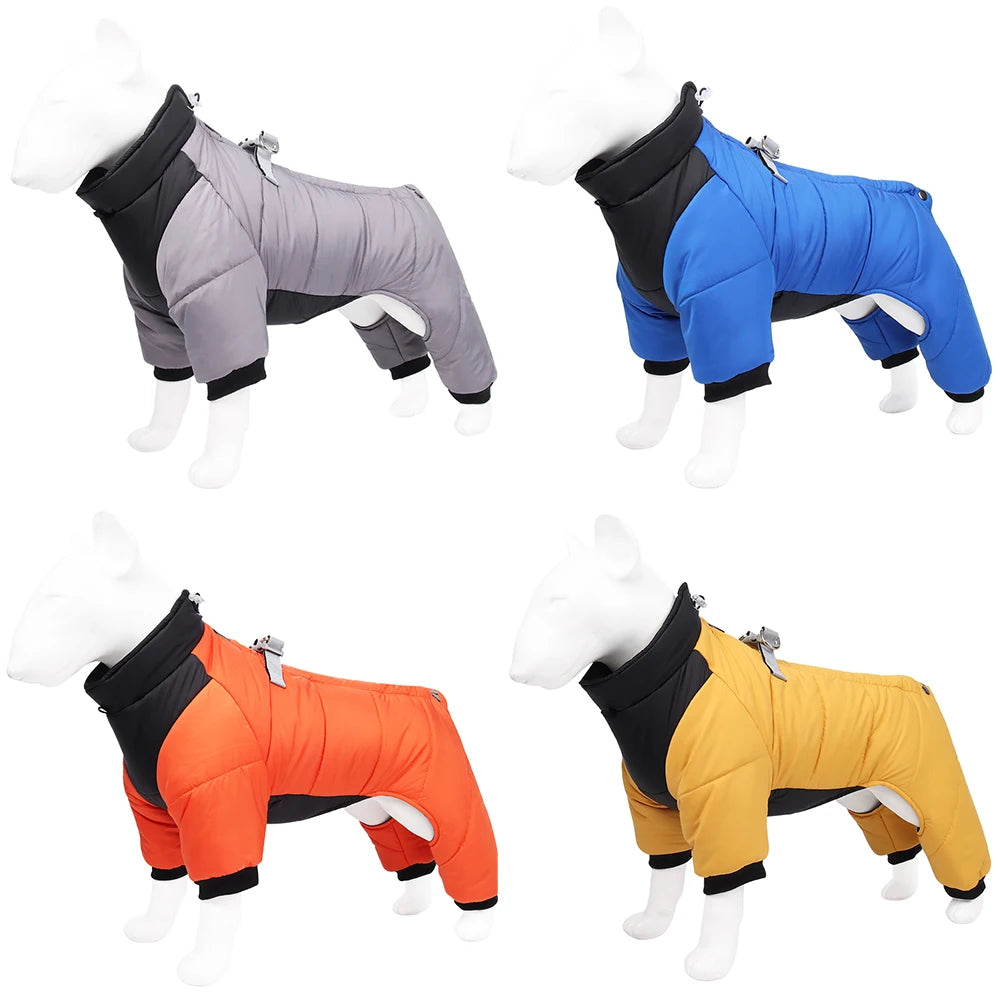 Waterproof Winter Dog Coat Clothes Thicken Warm Dog Jumpsuit Small Dogs Puppy Outfit For French Bulldog Pug Pet Jacket Clothing
