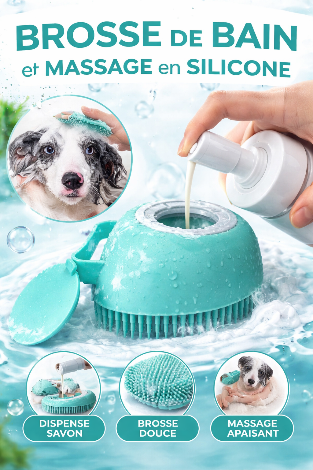 Brosse de Bain et Massage en Silicone