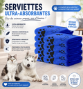 Serviette de Bain pour Animaux en Microfibre : Absorption Ultime et Séchage Rapide