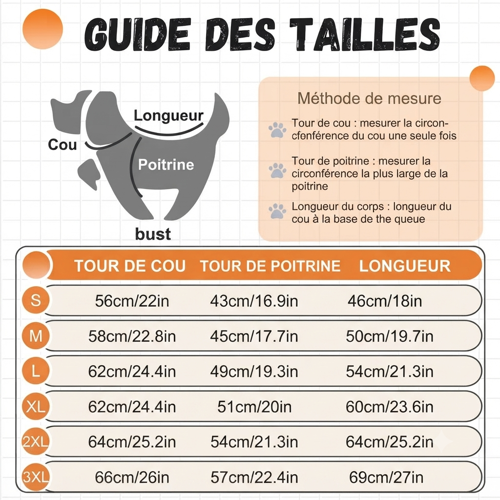Manteau de Pluie Coupe-vent pour Chien – Imperméable avec Bande Réfléchissante