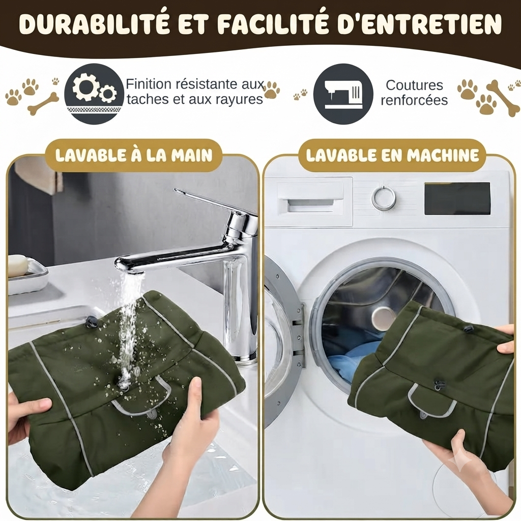 Manteau de Pluie Coupe-vent pour Chien – Imperméable avec Bande Réfléchissante