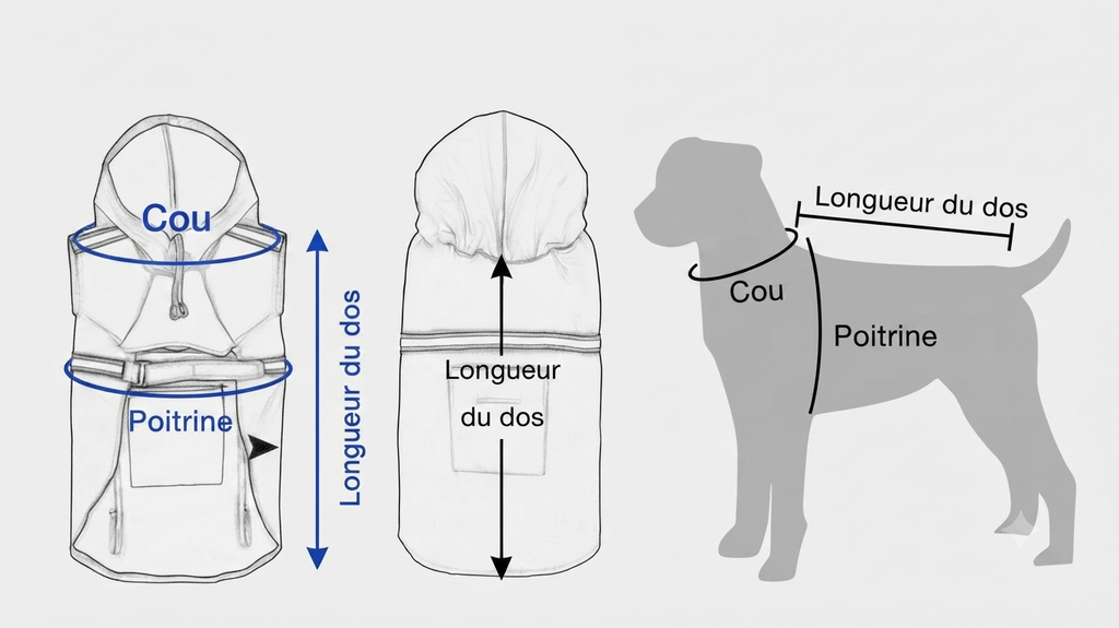 Imperméable Style "Cape" pour Chien – Coupe-vent Réfléchissant avec Capuche