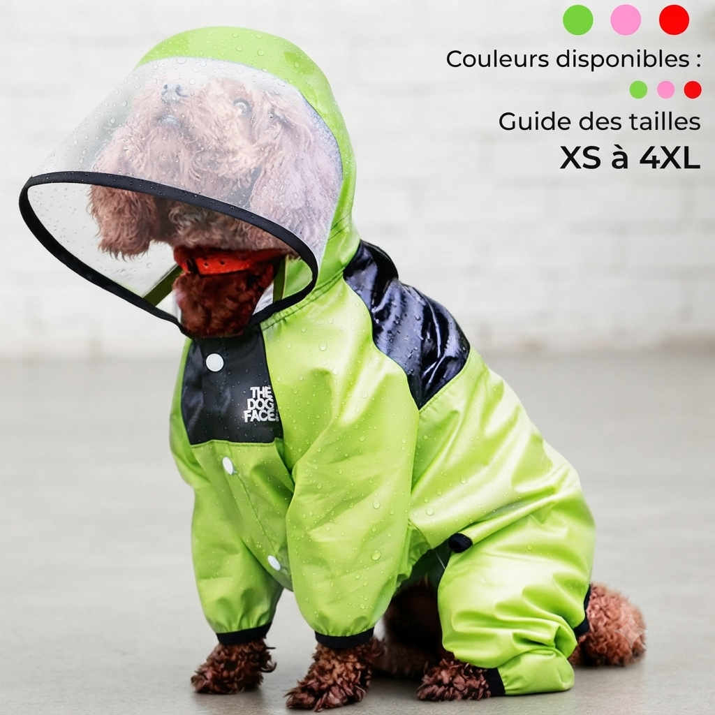 "The Dog Face" Raincoat – Waterproof and Windproof Jacket for Dogs