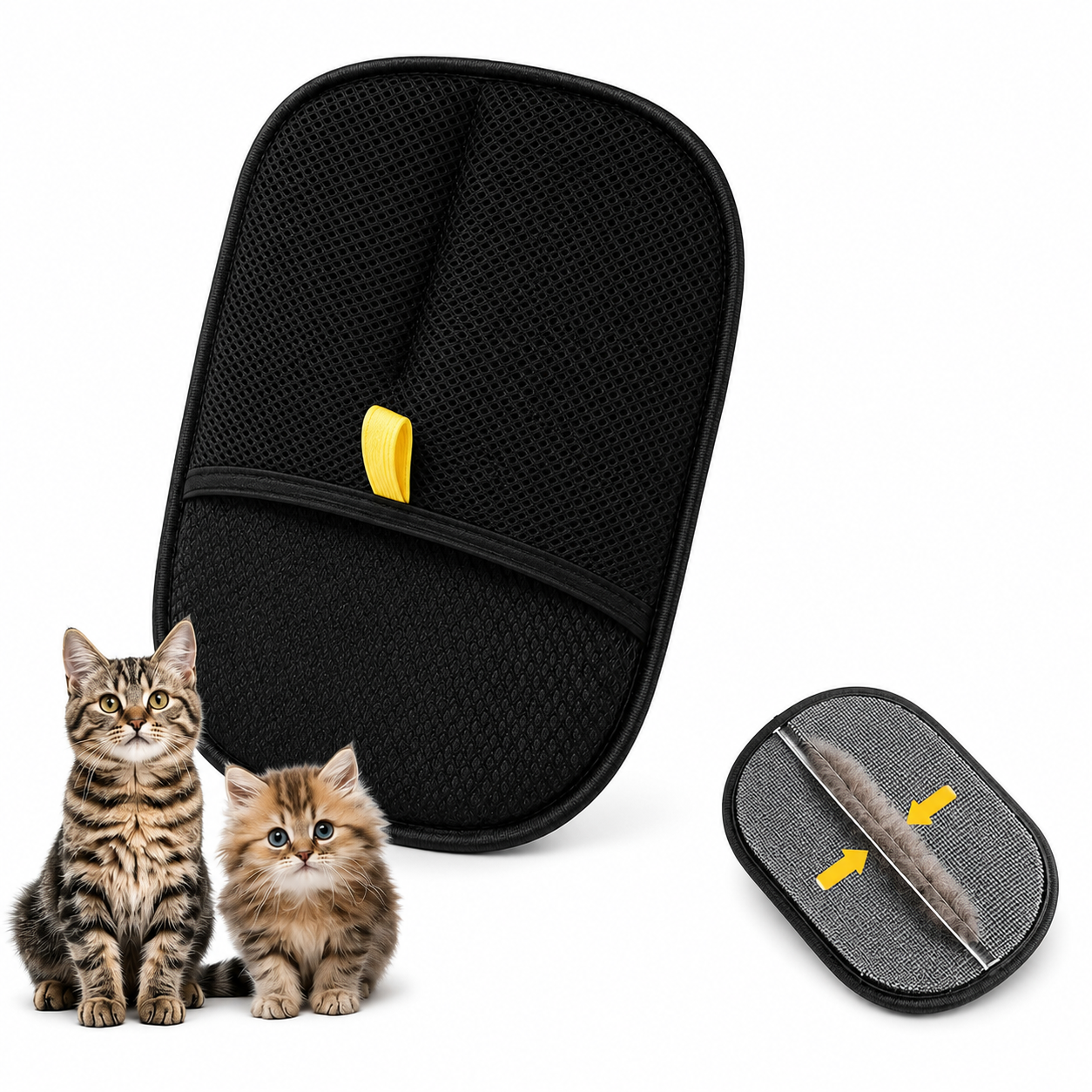 Gants de Toilettage et de Nettoyage 2-en-1