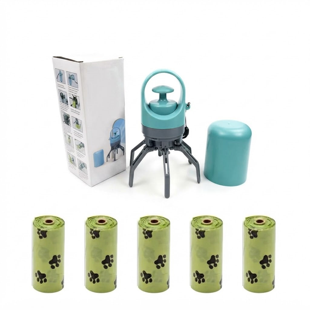 Ramasse-Crottes Portable avec Distributeur Intégré