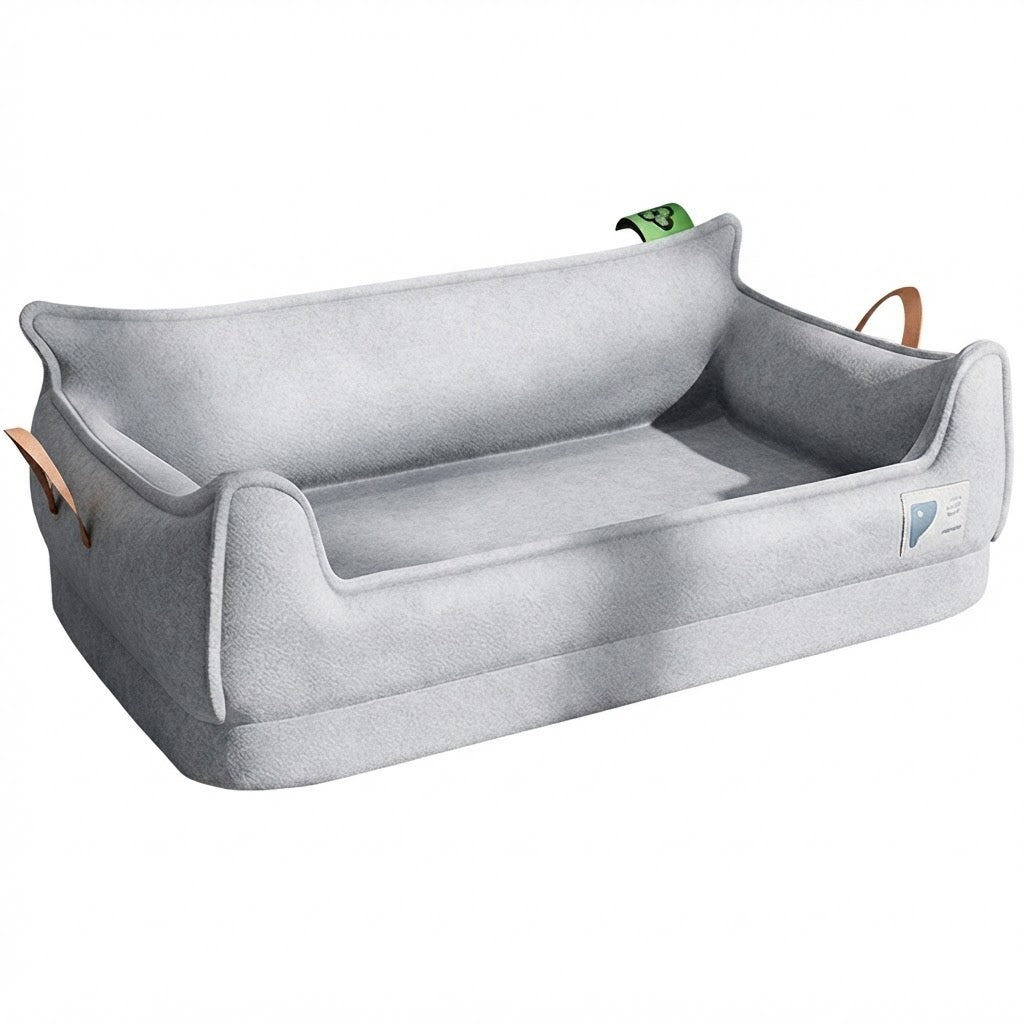 Canapé Orthopédique en Cuir pour Chien