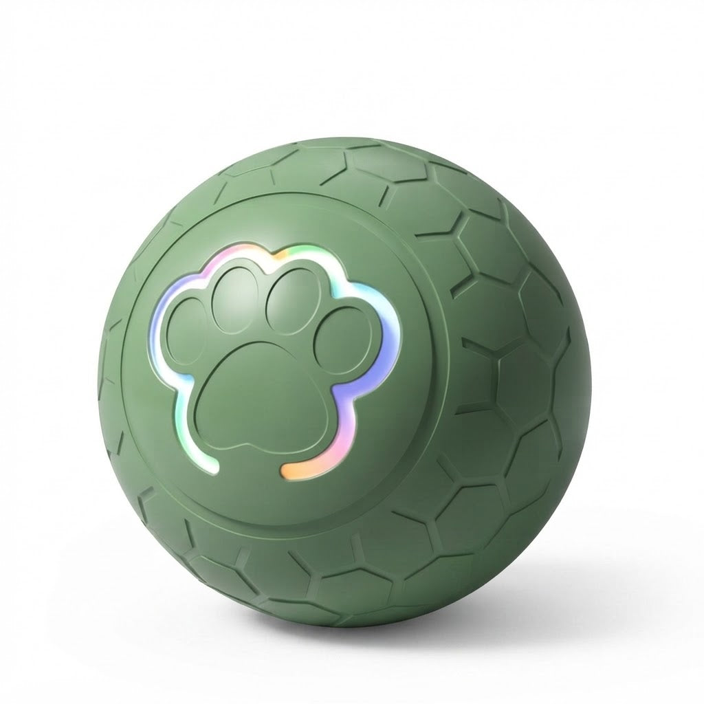 Balle Intelligente Interactive pour Animaux – Jouet Automatique Rebondissant avec Lumières RGB | Recharge USB