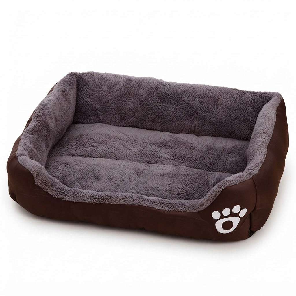 Lit Apaisant Noir en Peluche – Couchage Moelleux, Ultra-Résistant et Antidérapant