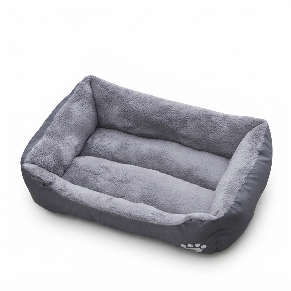 Lit Apaisant Noir en Peluche – Couchage Moelleux, Ultra-Résistant et Antidérapant