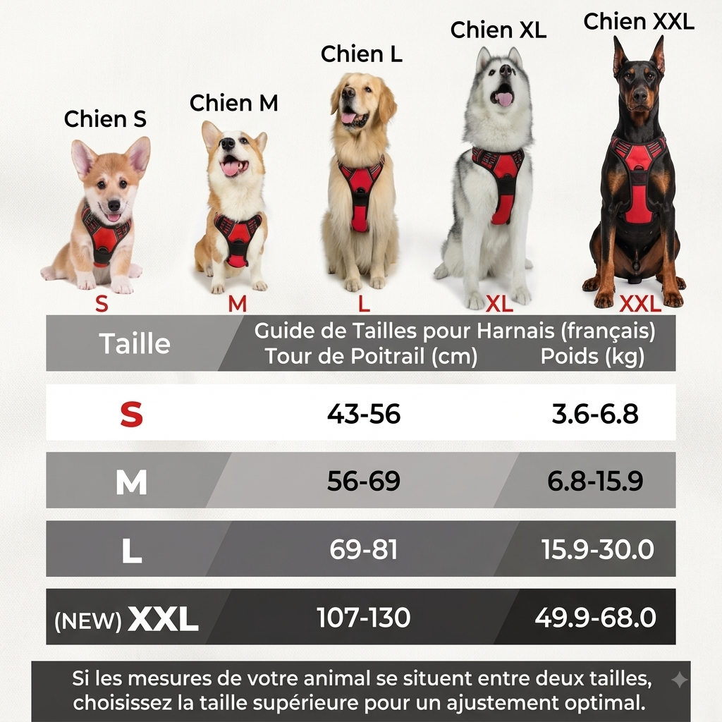 Ensemble Collier, Harnais et Laisse pour Chien – Accessoires Complets pour Petit et Moyen Chien