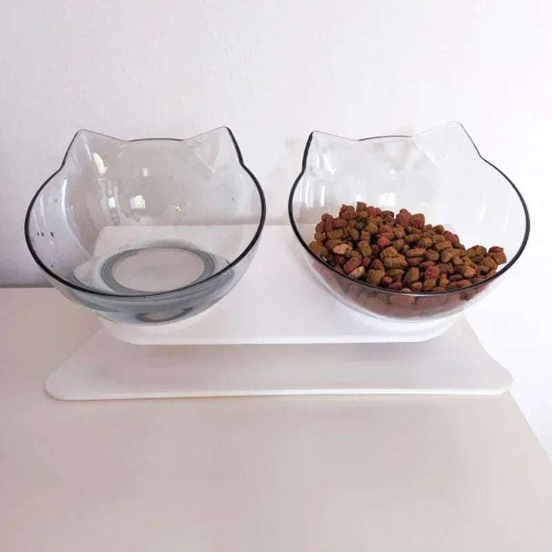 Double Gamelle Antidérapante avec Support | Bols pour Nourriture et Eau pour Chats et Petits Chiens