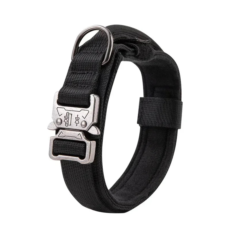 Collier Tactique Style Sport pour Chien – Modèle Robuste avec Poignée de Traction