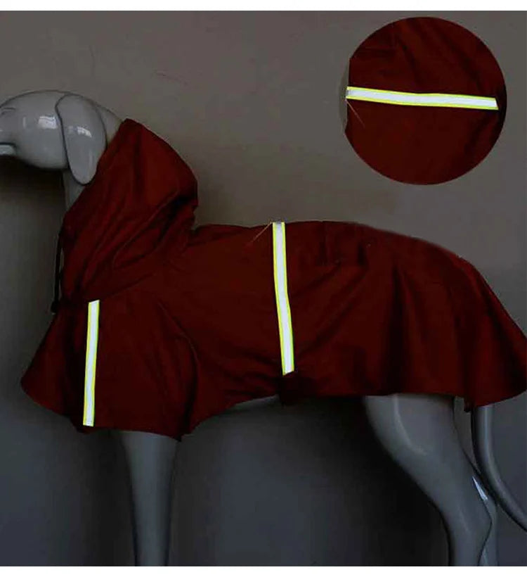 Imperméable Style "Cape" pour Chien – Coupe-vent Réfléchissant avec Capuche
