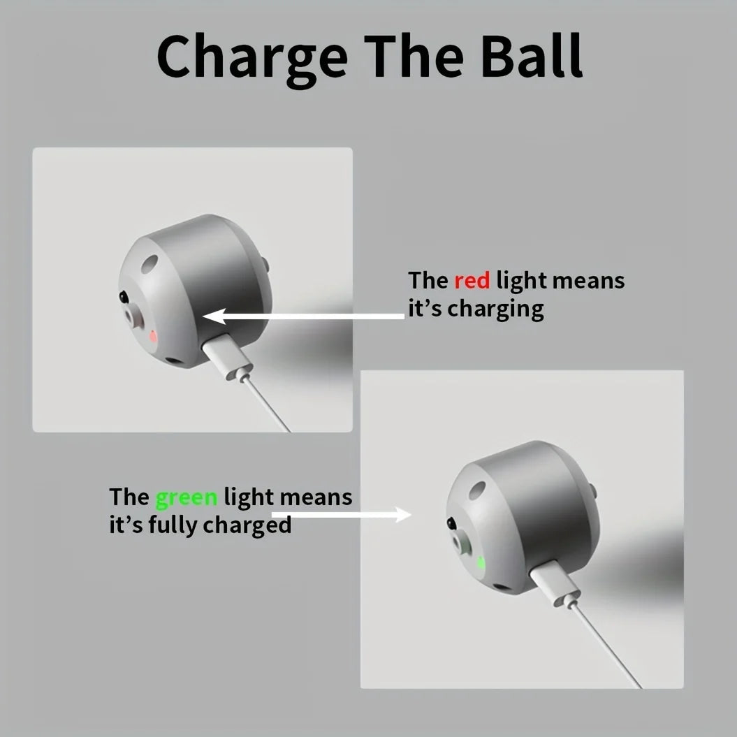 Interactive Smart Ball for Pets – Automatic Bouncing Toy with RGB Lights | USB Rechargeable