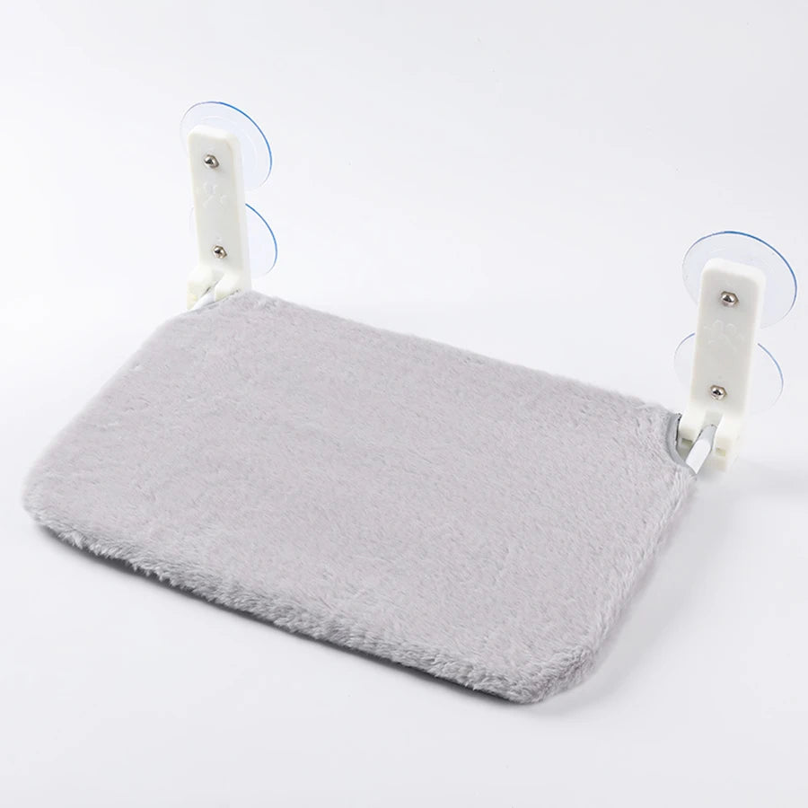 Hamac de Fenêtre Pliable pour Chat Chienou – Confort Peluche & Installation Sans Montage