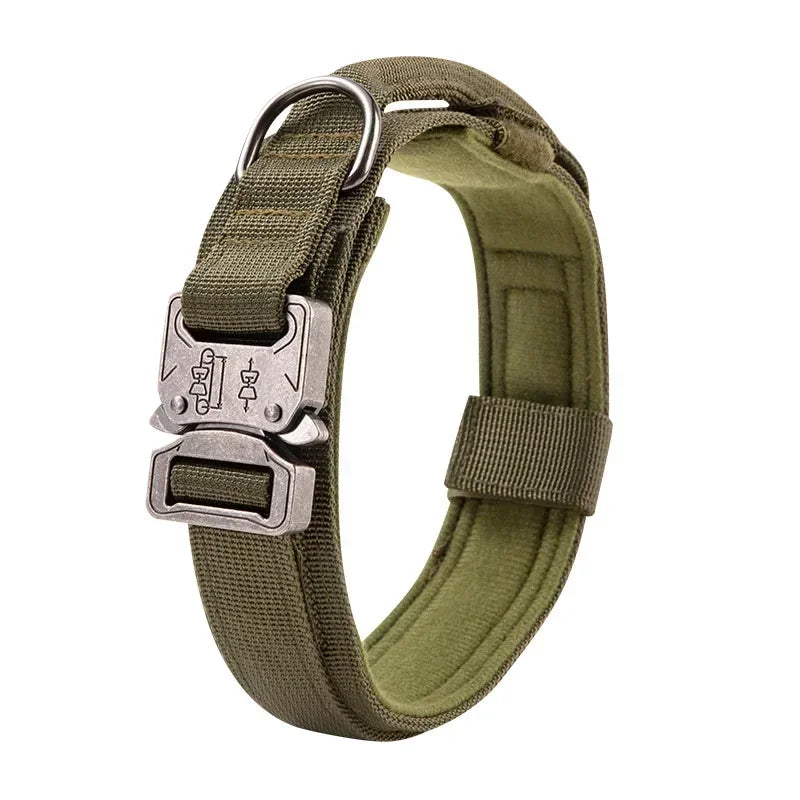 Collier Tactique Style Sport pour Chien – Modèle Robuste avec Poignée de Traction