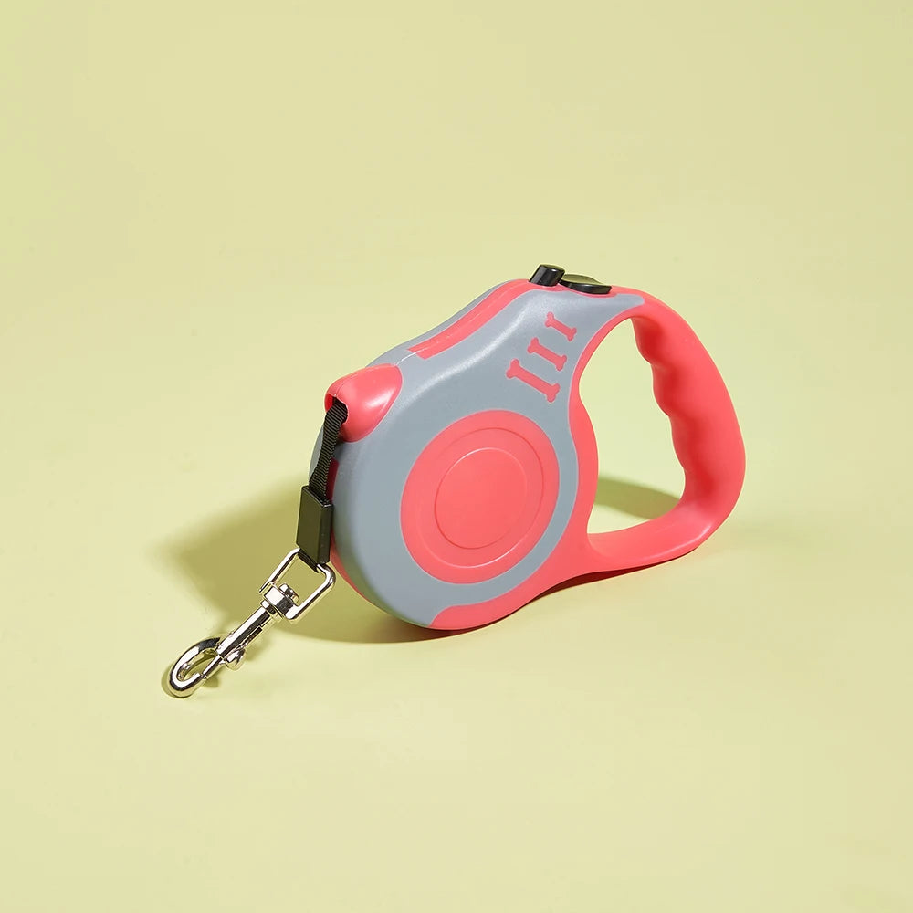 Laisse Enrouleur Automatique pour Chien et Chat - Nylon Robuste - Idéale Promenade et Course