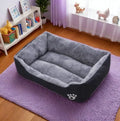 Lit Apaisant Noir en Peluche – Couchage Moelleux, Ultra-Résistant et Antidérapant