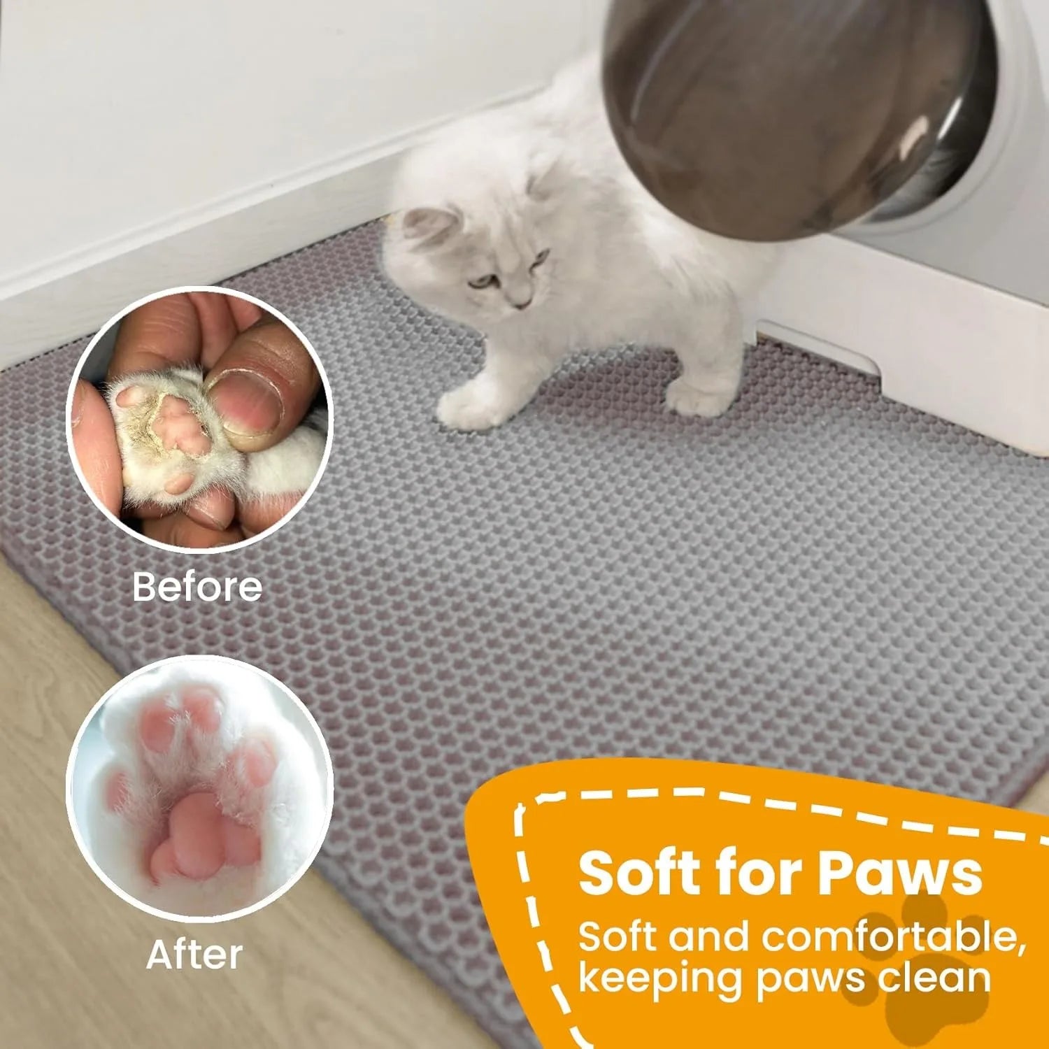 Tapis de Litière Double Couche pour Chat | Ultra-Absorbant, Imperméable & Antidérapant