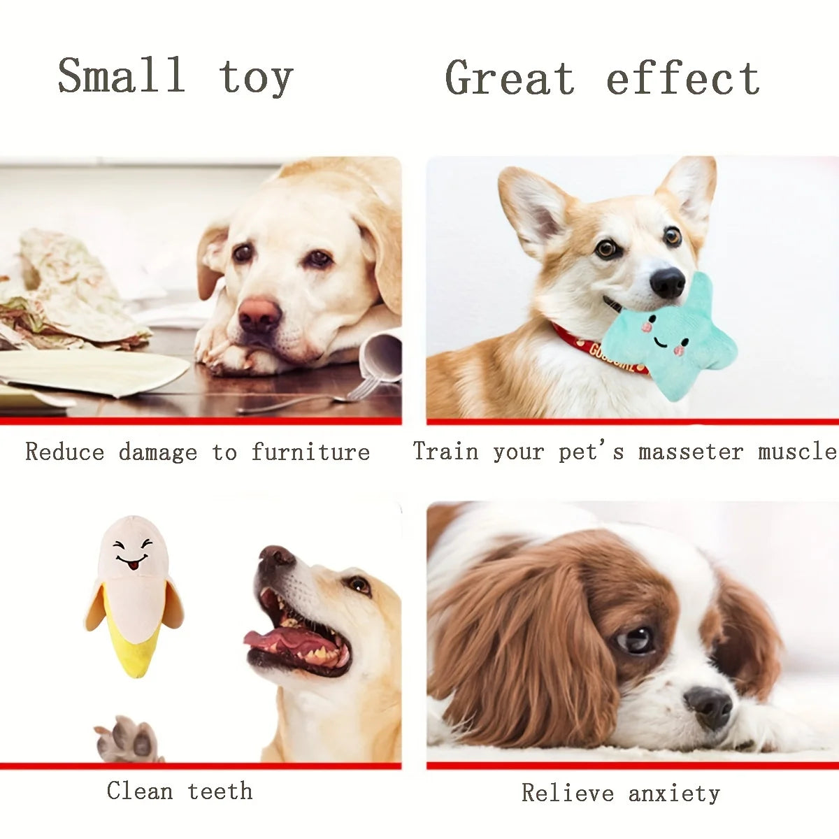 Interactive Dog Toy Set. Durable Cotton & Squeaky Toys for Small and Medium Dogs