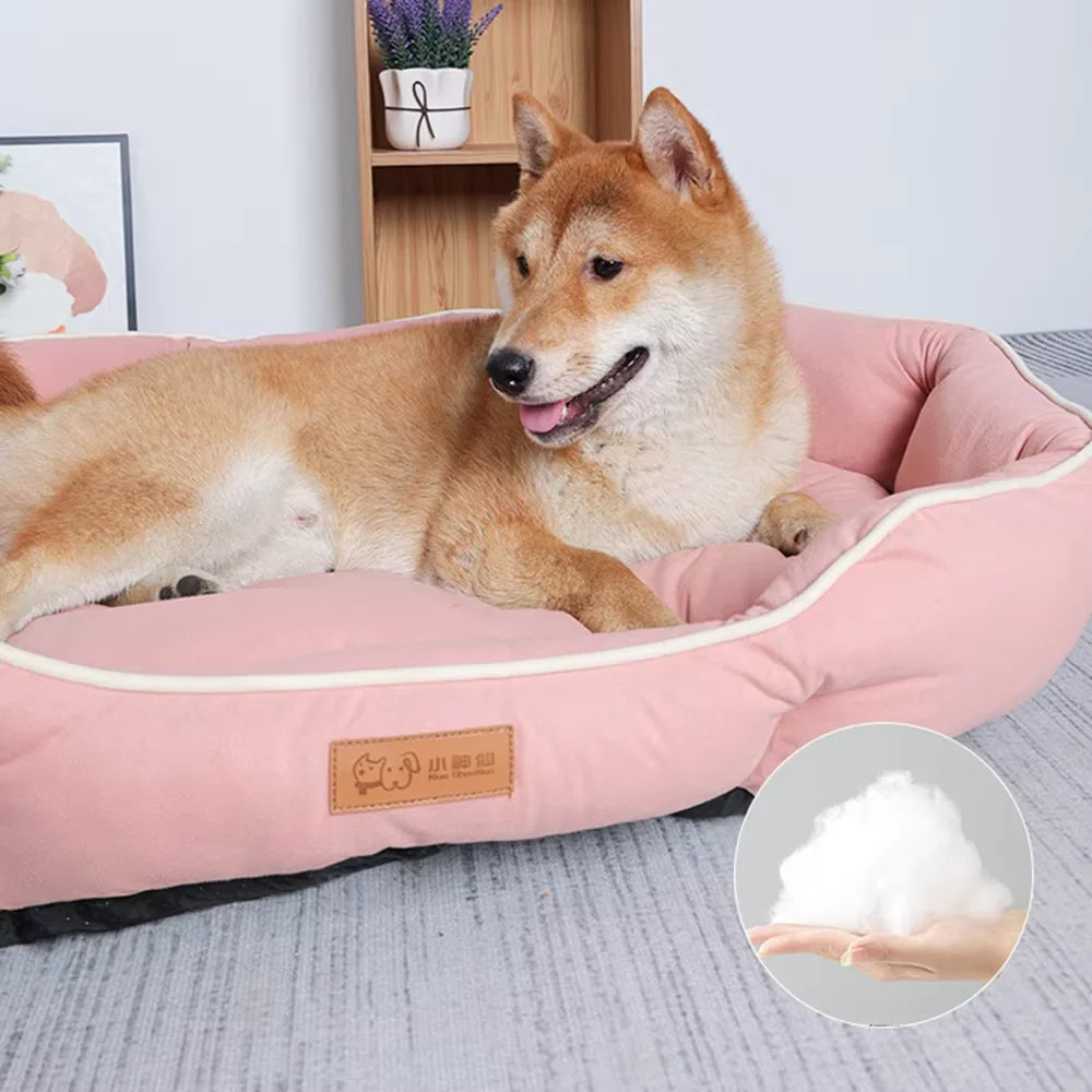 Canapé de Luxe pour Chien et Chat – Lit Douillet Grande Capacité & Coussin Hivernal