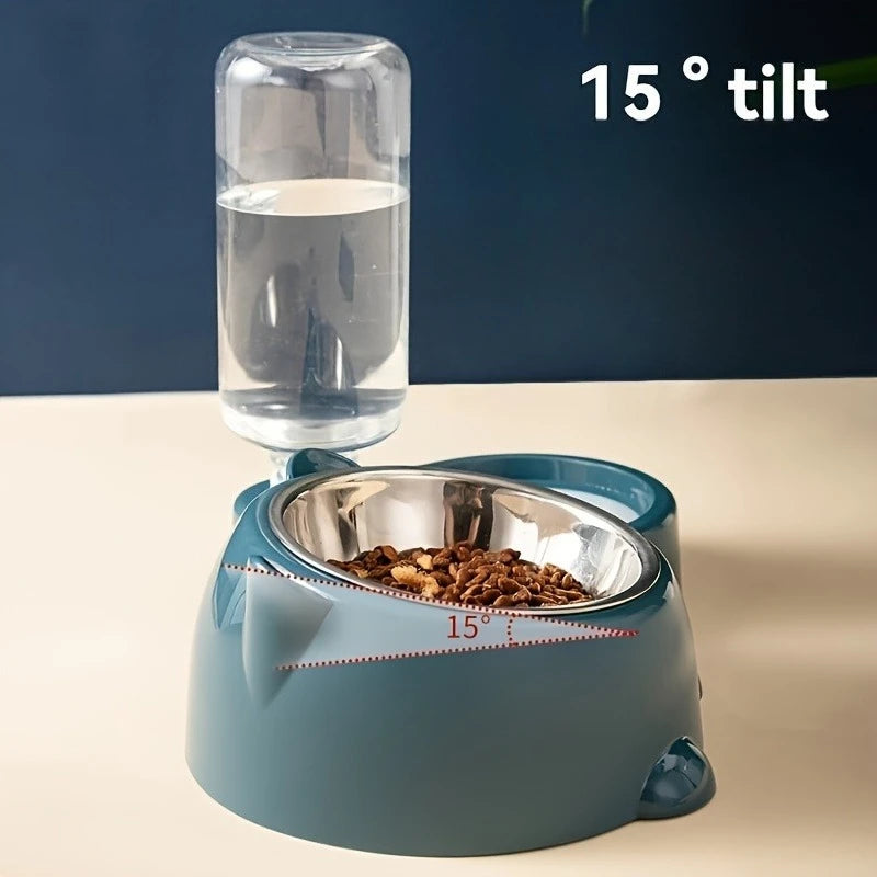 Distributeur 2-en-1 Automatique d'Eau et de Nourriture