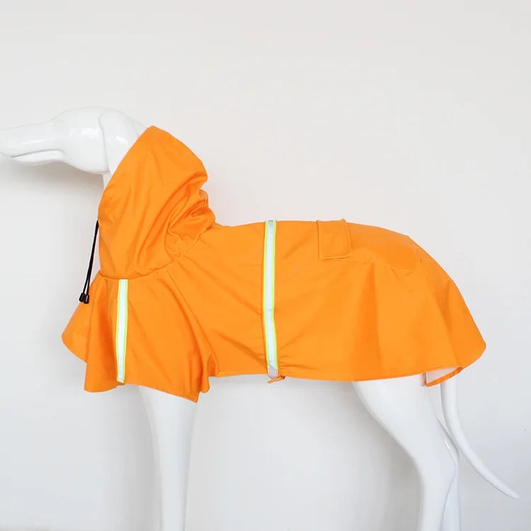 Imperméable Style "Cape" pour Chien – Coupe-vent Réfléchissant avec Capuche