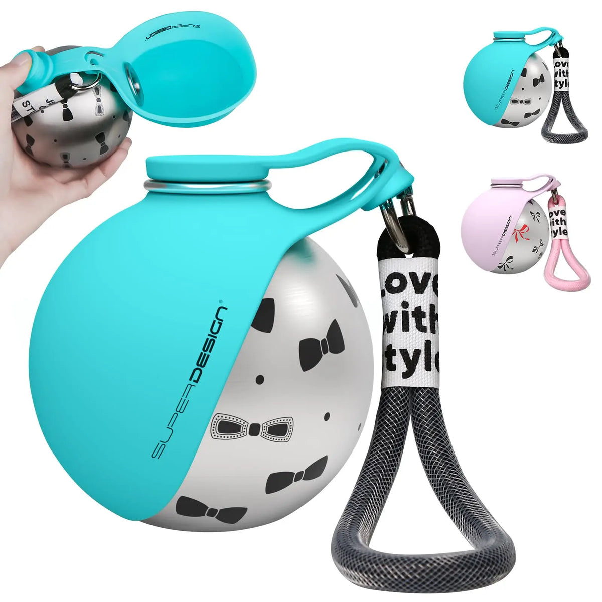 Bouteille d’Eau Portable 2-en-1 pour Chien – Compacte & Anti-Fuite