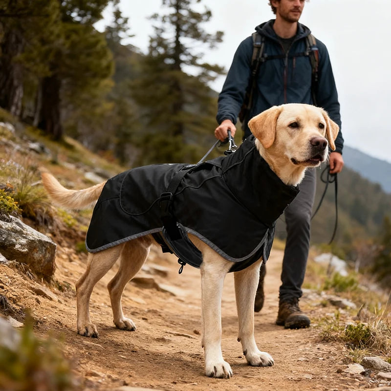 Manteau de Pluie Coupe-vent pour Chien – Imperméable avec Bande Réfléchissante
