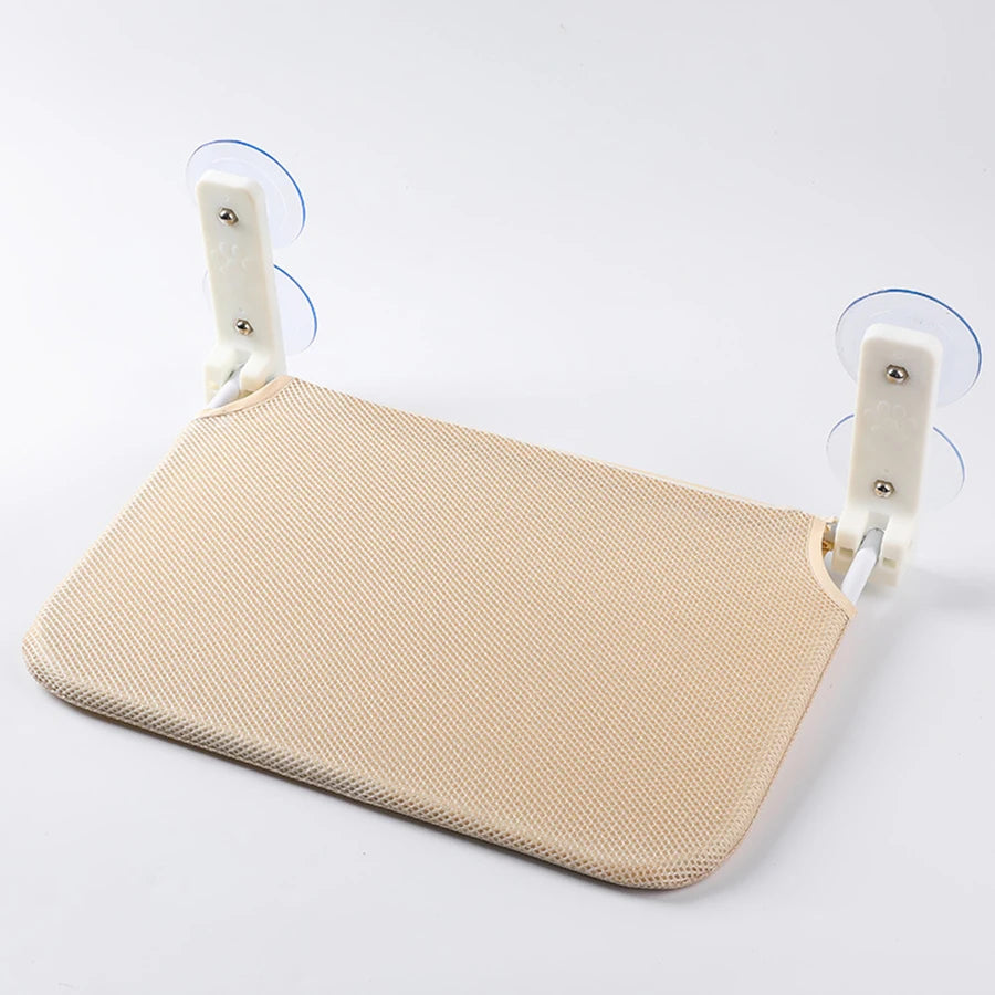 Hamac de Fenêtre Pliable pour Chat Chienou – Confort Peluche & Installation Sans Montage