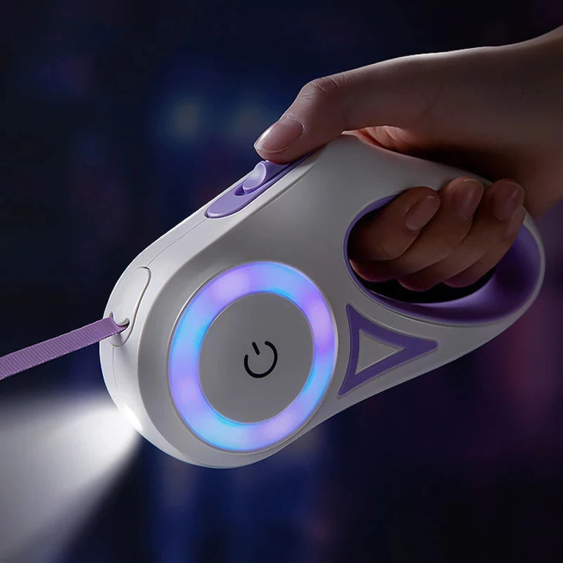 Laisse Enrouleur avec Lampe LED Intégrée – Pour Chiens et Chats toutes tailles – Ergonomique et Robuste