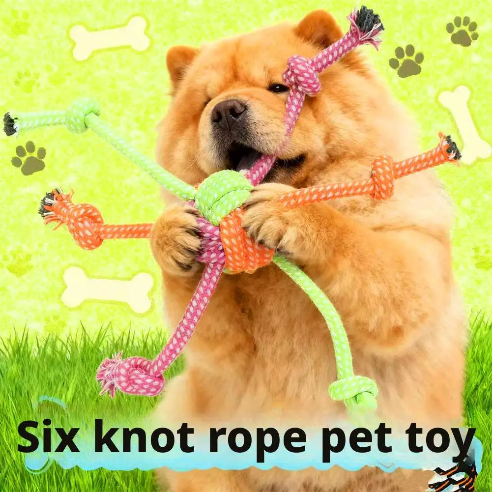 Jouet à Nœuds Interactif et Résistant : Corde de Mastication pour Chiens