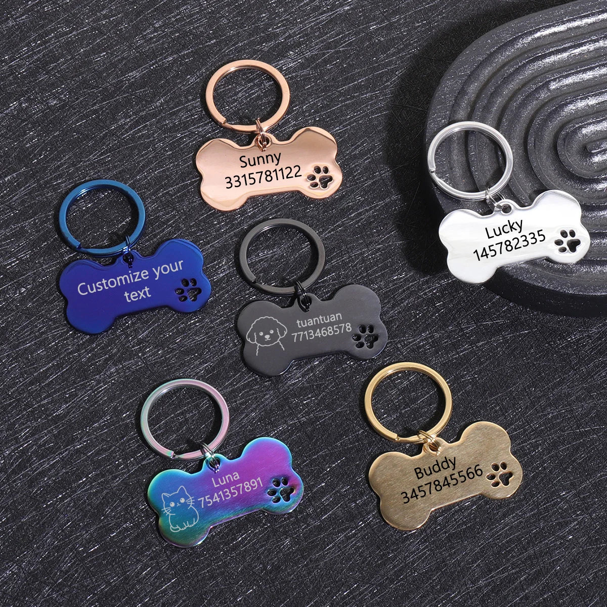 Médaille d’identification personnalisée pour chien