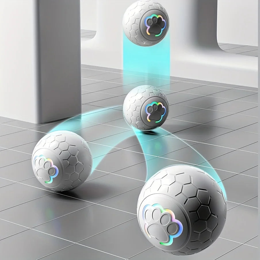 Interactive Smart Ball for Pets – Automatic Bouncing Toy with RGB Lights | USB Rechargeable