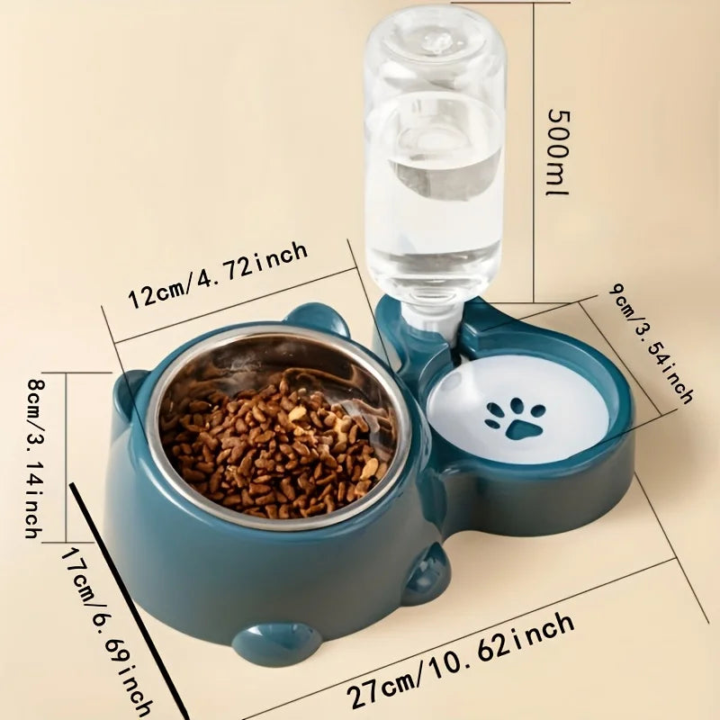 Distributeur 2-en-1 Automatique d'Eau et de Nourriture