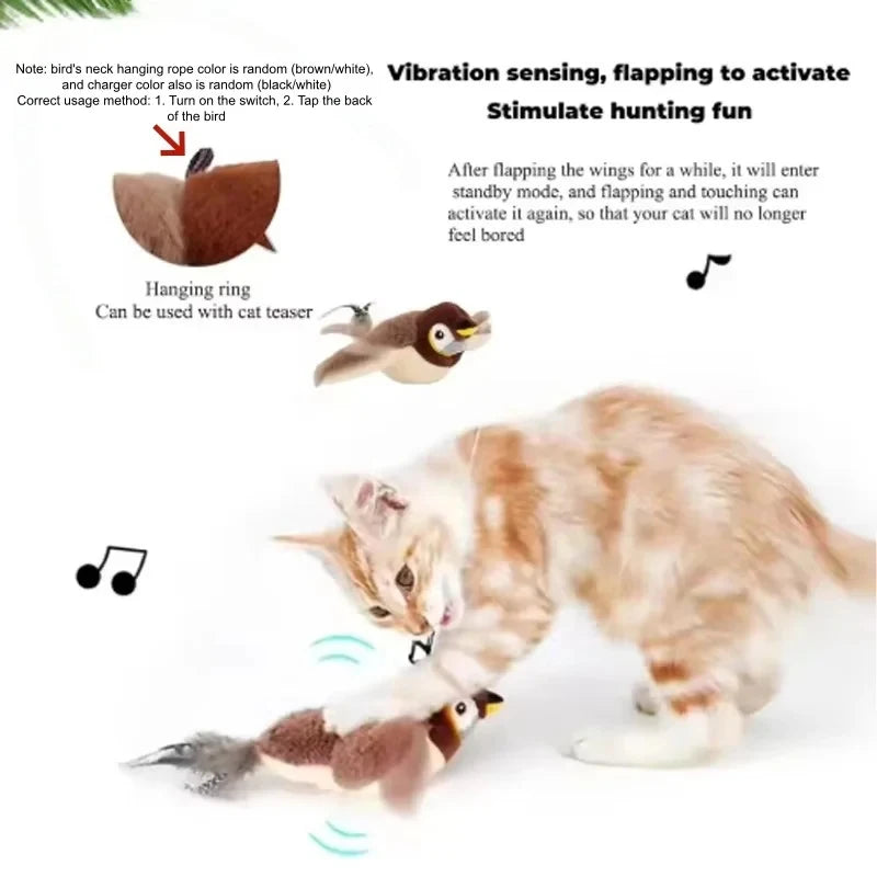Oiseau interactif tactile pour Chats