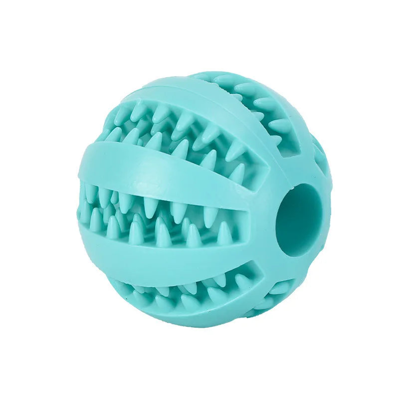 Balle Interactive en Caoutchouc pour Chiens et Chats – Distributeur de Friandises et Nettoyage Dentaire