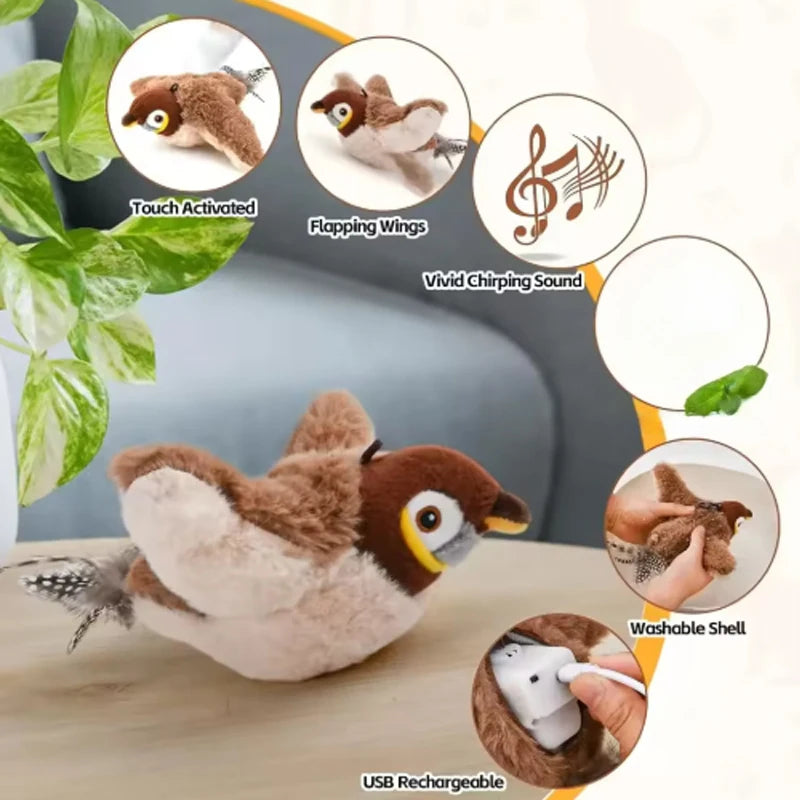 Oiseau interactif tactile pour Chats