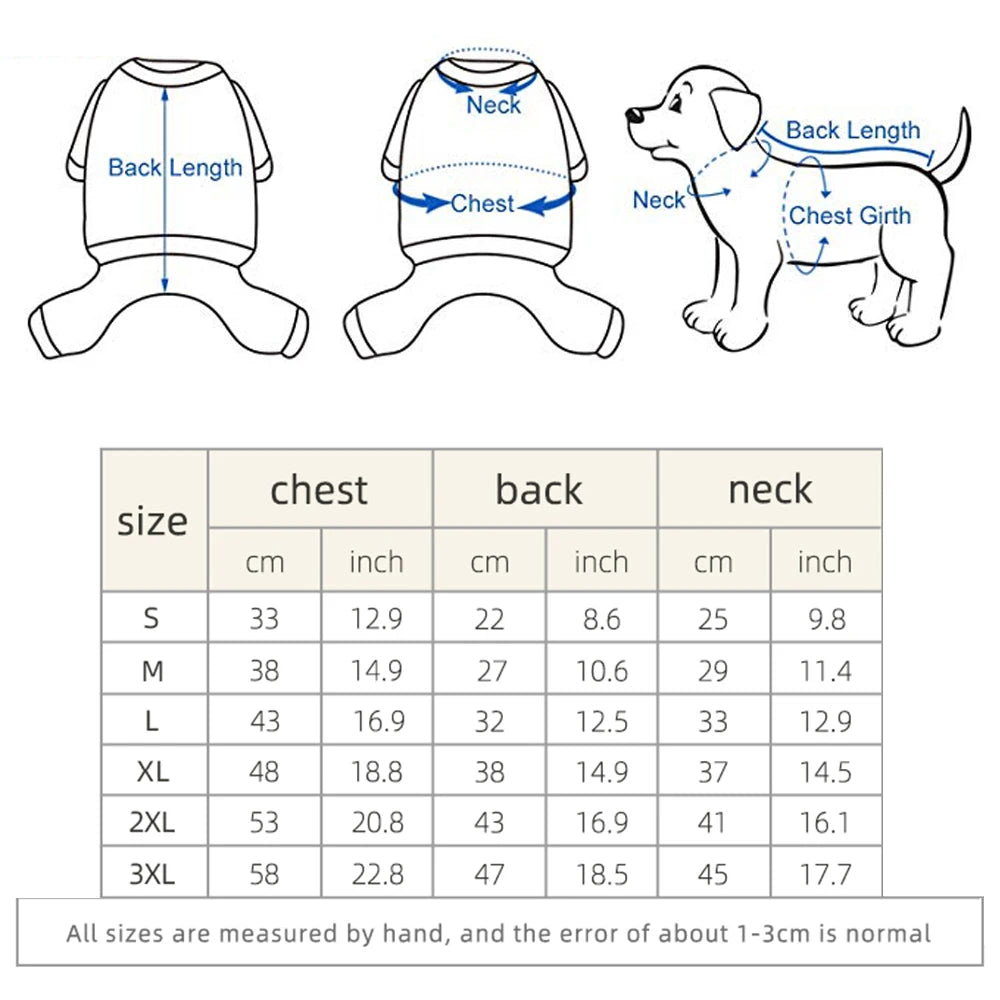 Waterproof Winter Dog Coat Clothes Thicken Warm Dog Jumpsuit Small Dogs Puppy Outfit For French Bulldog Pug Pet Jacket Clothing