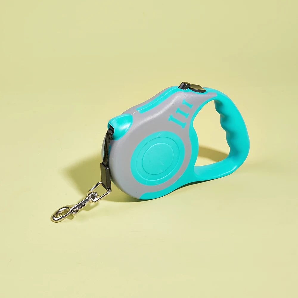 Laisse Enrouleur Automatique pour Chien et Chat - Nylon Robuste - Idéale Promenade et Course