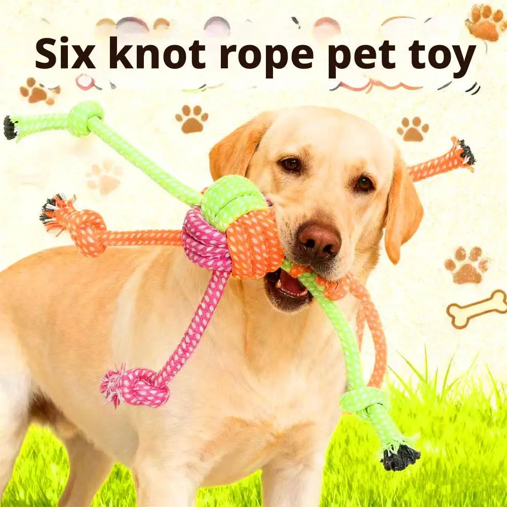 Jouet à Nœuds Interactif et Résistant : Corde de Mastication pour Chiens
