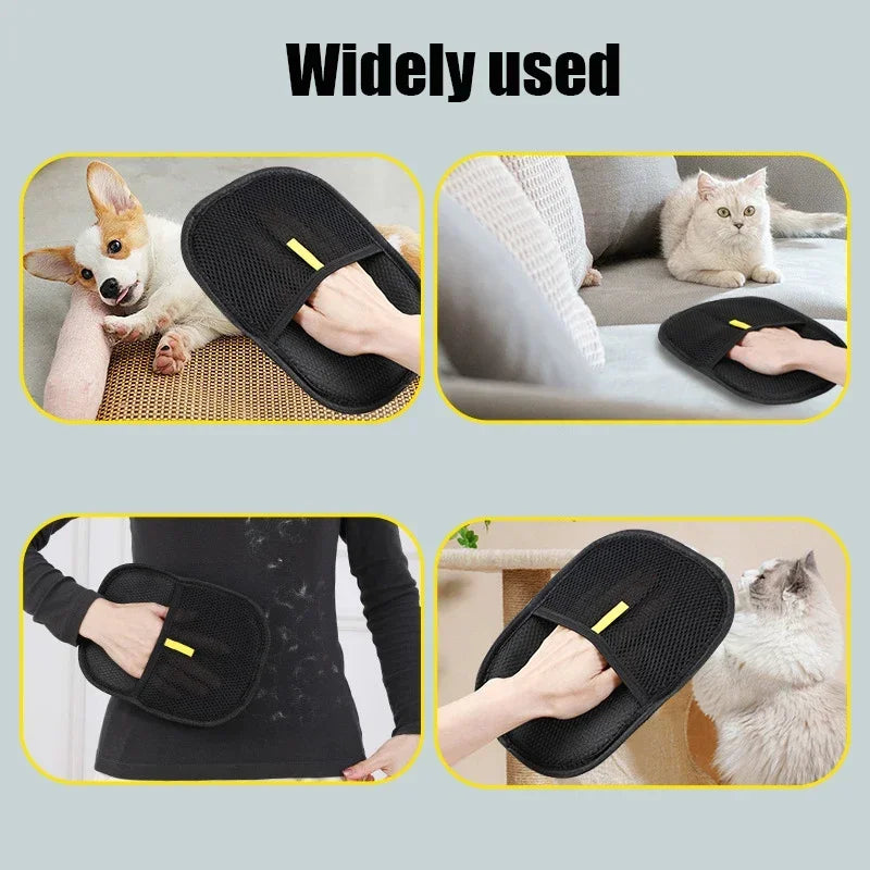 Gants de Toilettage et de Nettoyage 2-en-1