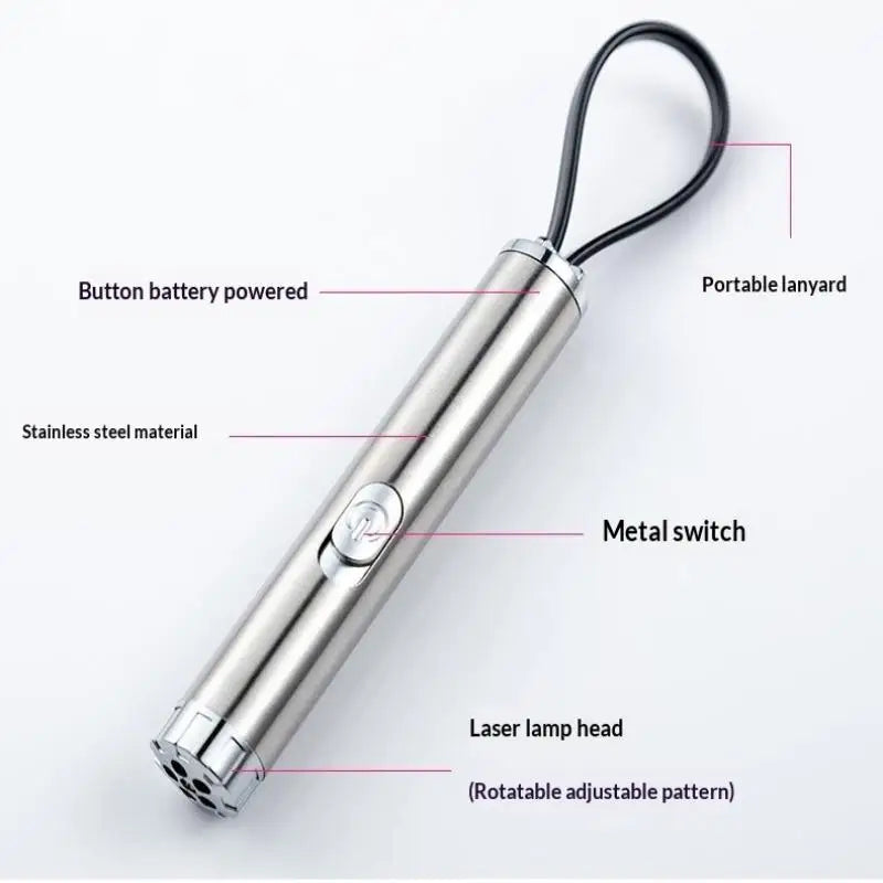 Pointeur Laser Multifonction pour Chats | Stylo Interactif avec Motifs Variables & Mode Continu
