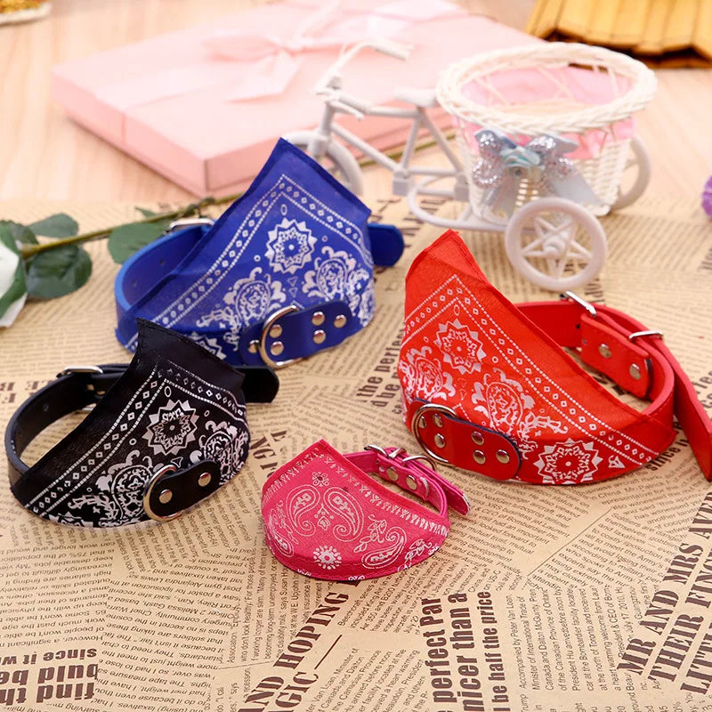 Collier à Foulard pour Animaux – Cuir PU Souple et Ajustable – Look Tendance