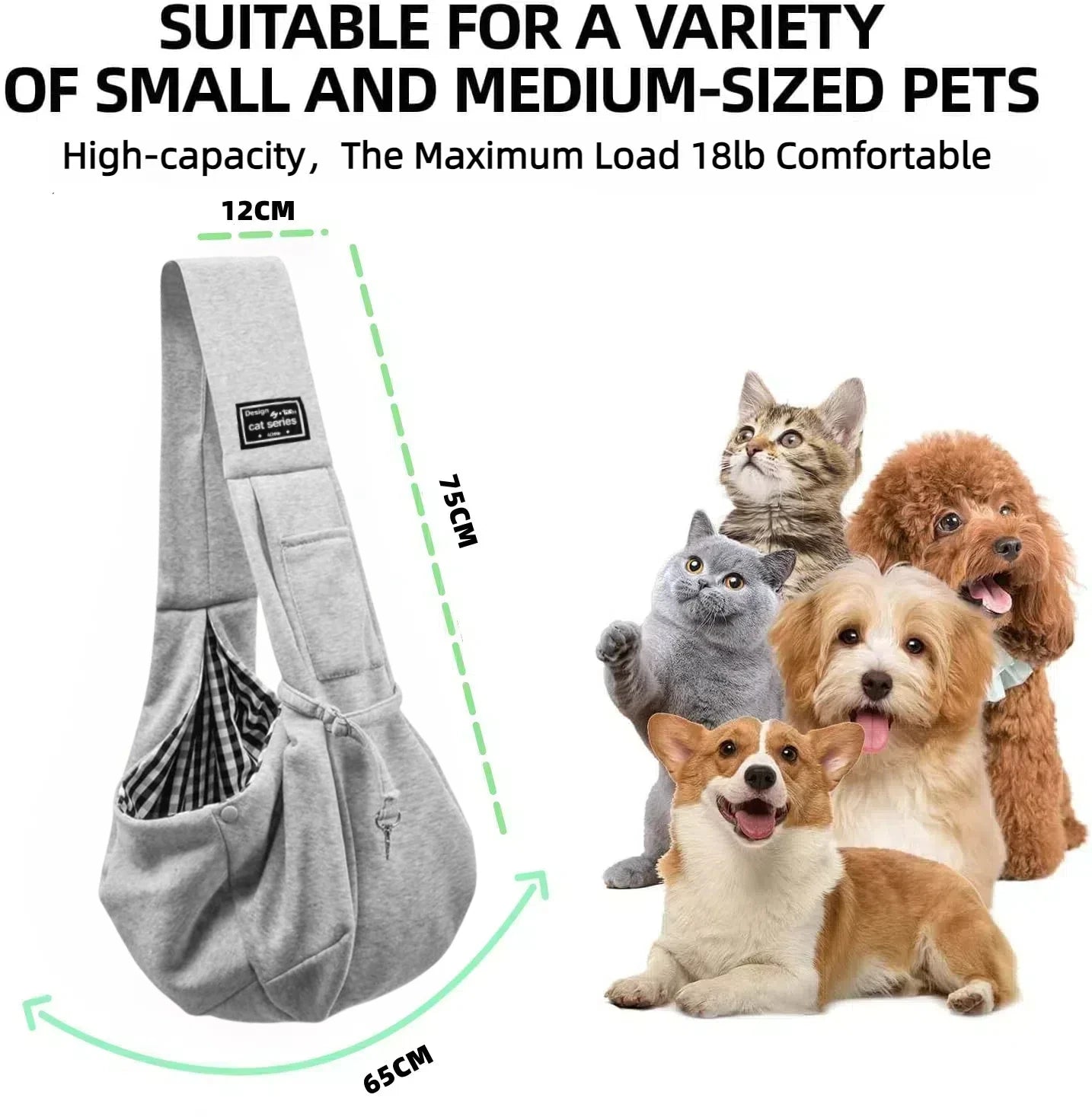Sac Bandoulière pour Animaux : Porté Main-Libre et Sécurité Optimale