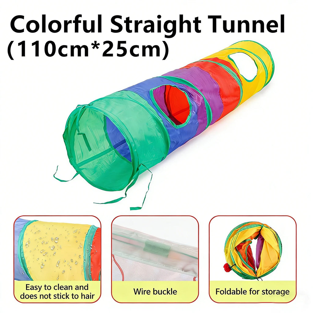 Ensemble de 24 Jouets Interactifs pour Chat - Tunnel, Baguette à Plumes et Accessoires koi