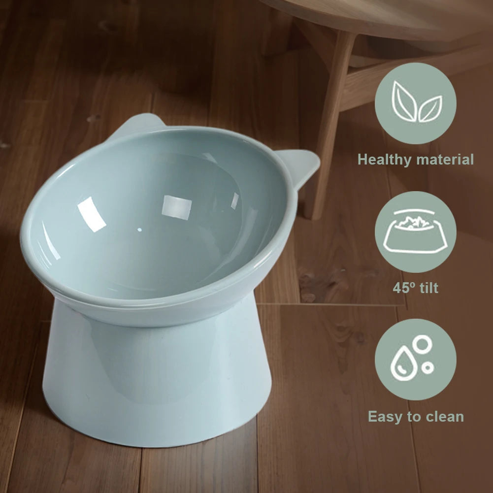 Bol Surélevé et Incliné pour Chat | Ergonomique, Anti-Vomissement & Antidérapant